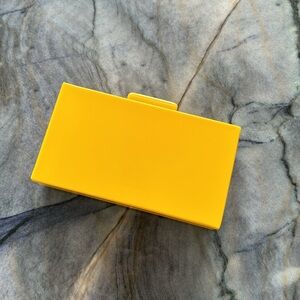 Solid Mustard Yellow Clutch with Chain | NWOT